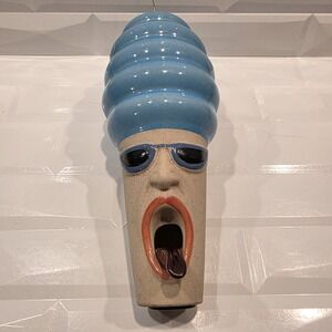 Aaargh Designs Hot Lips Hilda Retro Pop Art Hanging Bird House 12" Blue